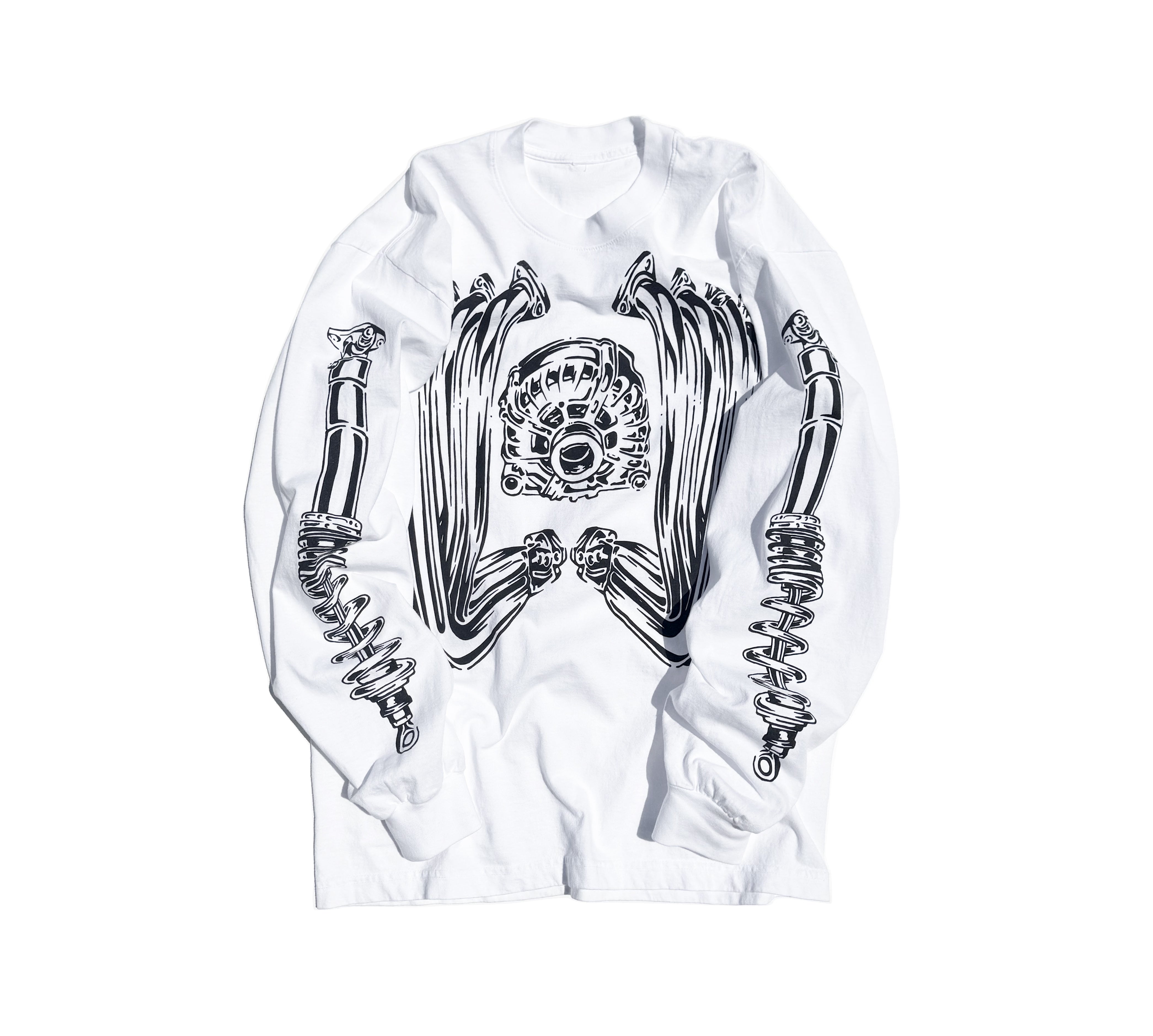 Skeleparts - Longsleeve T-Shirt (White)