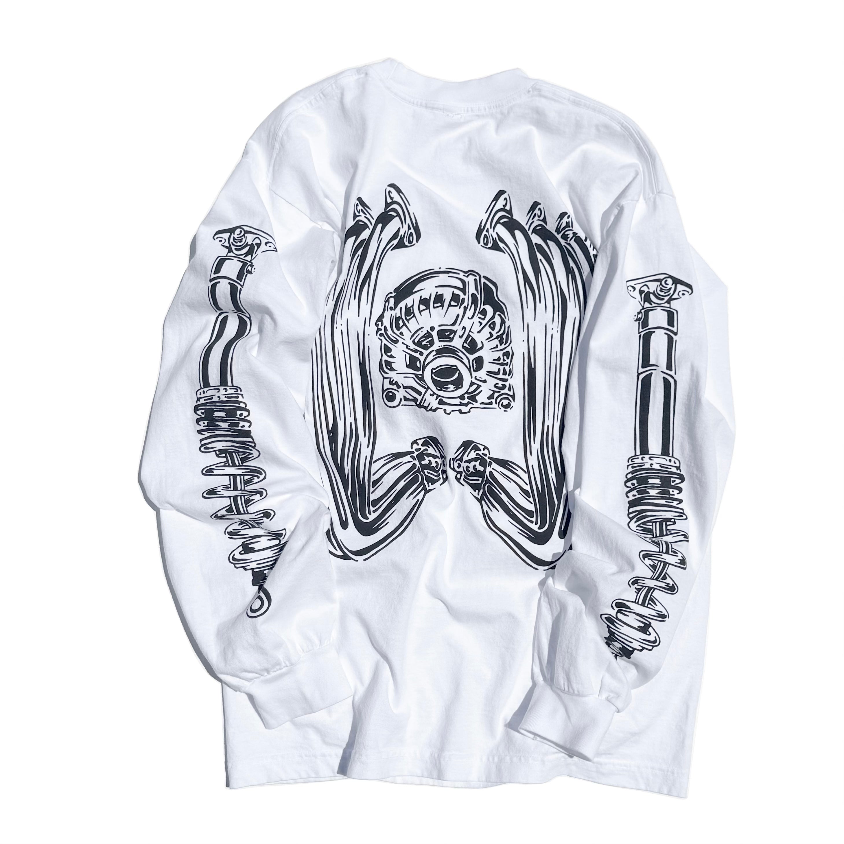 Skeleparts - Longsleeve T-Shirt (White)